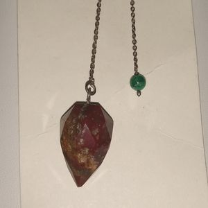 Jasper Pendulum with Jade Tranquility Wholeness Passion